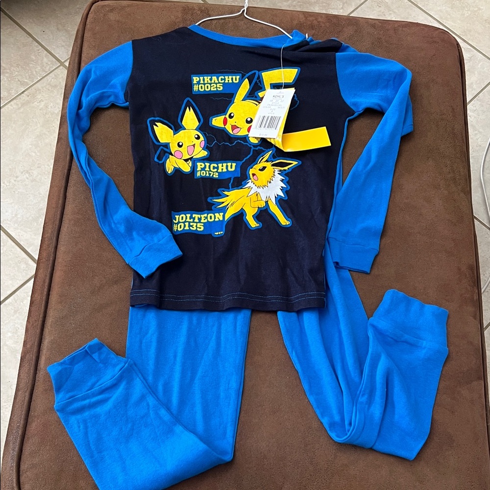Pok’emon Kohl's Blue Pajama Set Sz 8 New With Tags